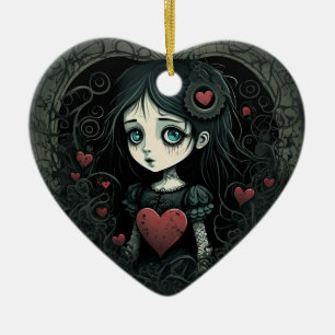 Goth Girl Christmas Ornament