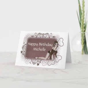 Goth Girl Customizable Birthday Card