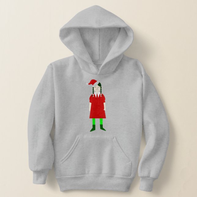 goth girl gothic christmas creepy hoodie (Laydown)