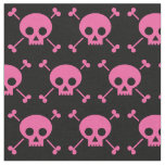 Goth Girl Pink Black Skulls Pattern Cool Fabric
