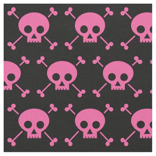 pink and black skull and crossbones