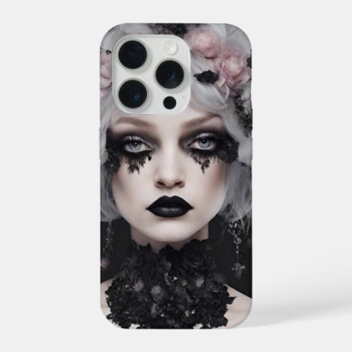 Goth Girl Spooky Witchy  iPhone 15 Pro Case