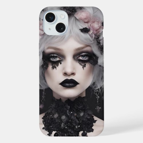 Goth Girl Spooky Witchy  iPhone 15 Plus Case