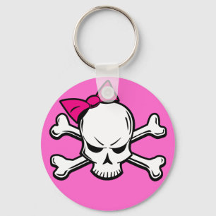 Goth girly skull - keychain