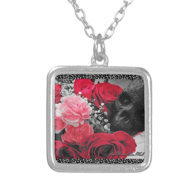 Goth Glam Silver Plated Necklace (Front)