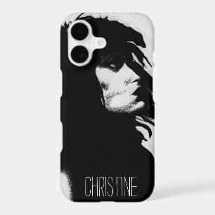 Goth Goddess Portrait Original Art Black White iPhone 17 Case