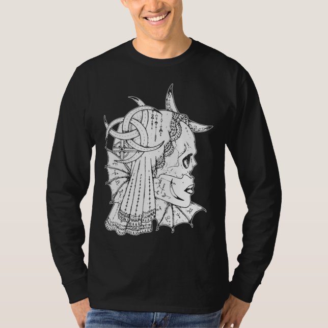 Goth Gothic Horror Occult Emo Aesthetics Temptress T-Shirt (Front)