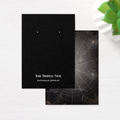 Goth Gothic Spiderweb Earring Display Card