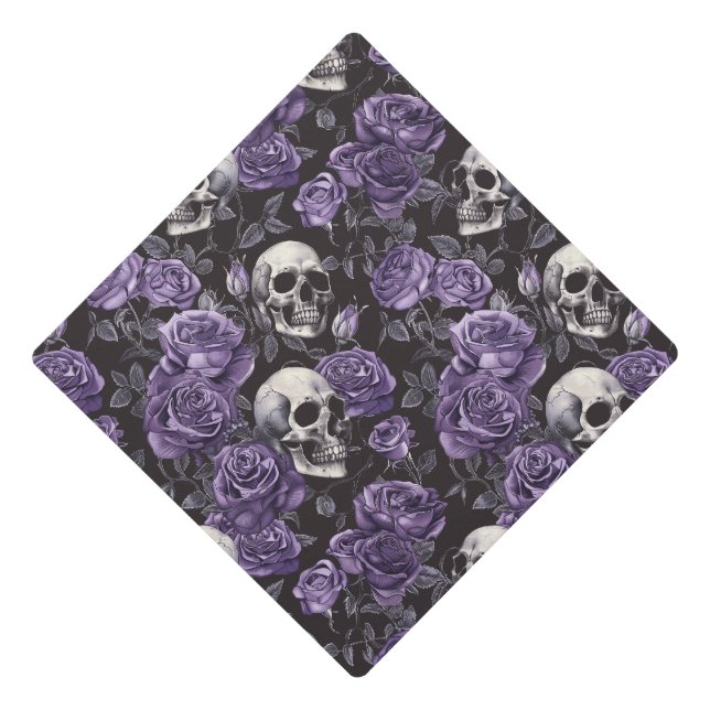  Goth Graduation Cap Topper (Front)