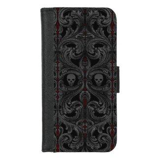 Goth Gray Ornament with Skull 
