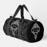 Goth Gray Ornament with Skull Personalized Duffle Bag