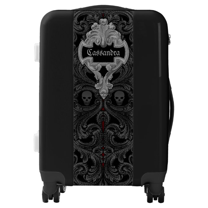skull luggage