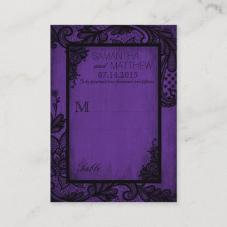 Goth Grunge Lace Wedding Place Cards
