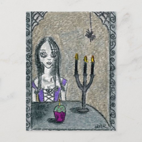 Goth Halloween Postcard