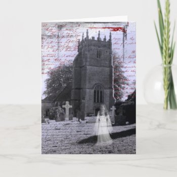 Goth Haunted Cemetery Greeting Card by kathysprettythings at Zazzle