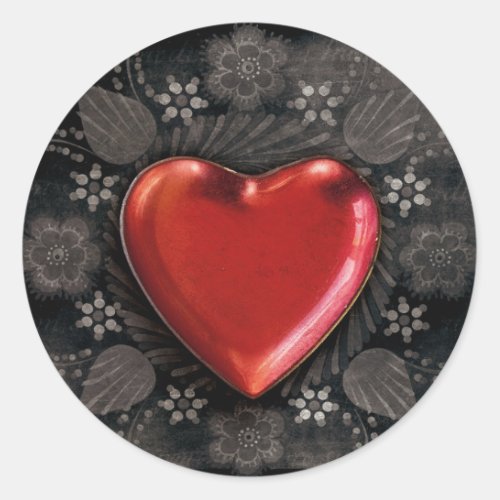 goth heart love stickers