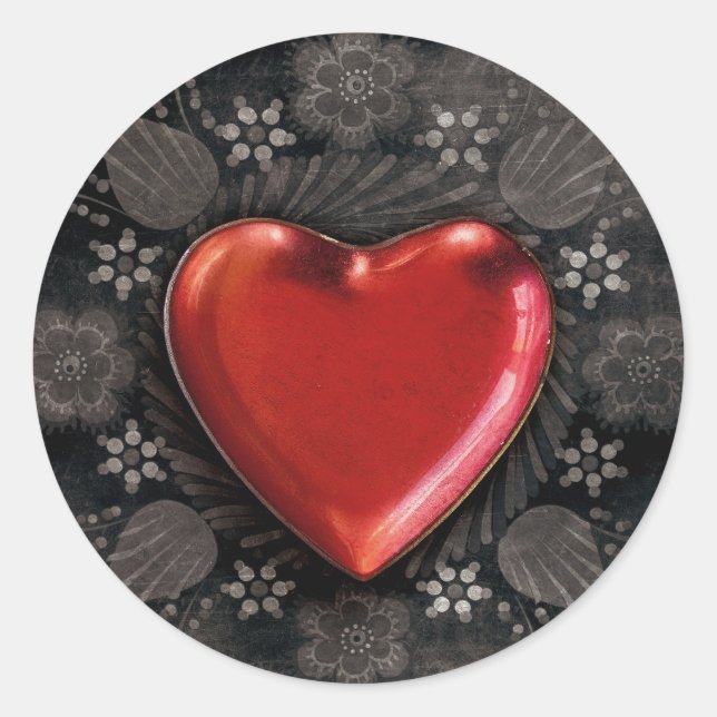 goth heart love stickers (Front)
