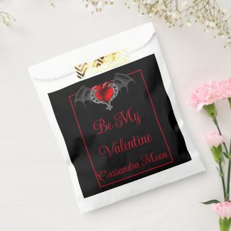 Goth Heart with Bat Wings Personalized