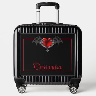 Goth Heart with Bat Wings Personalized