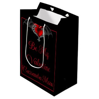 Goth Heart with Bat Wings Personalized