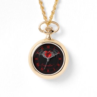 Goth Heart with Bat Wings Personalized