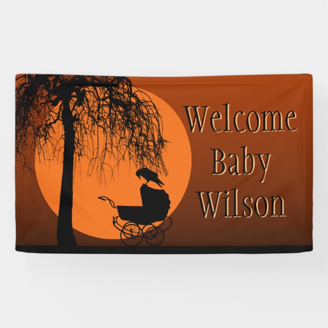 Goth-Horror Baby Shower Banner (Horizontal)