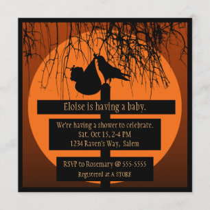 Goth-Horror Baby Shower Invitation