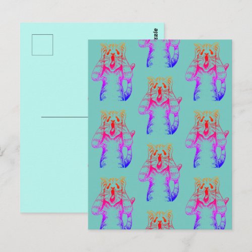 GOTH HORROR CAT DRAMA, SOMEONE MOVED LITTERBOX POSTCARD