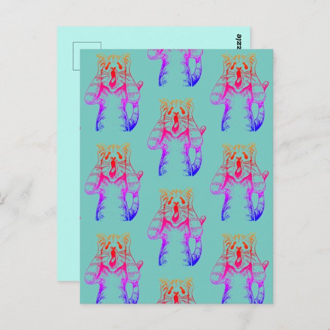 GOTH HORROR CAT DRAMA, SOMEONE MOVED LITTERBOX POSTCARD (Front/Back)