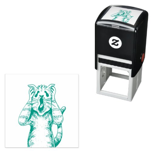 GOTH HORROR CAT DRAMA SOMEONE MOVED LITTERBOX SELF_INKING STAMP