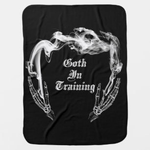 Goth in Training - Goth Baby Clothes Swaddle Blanket