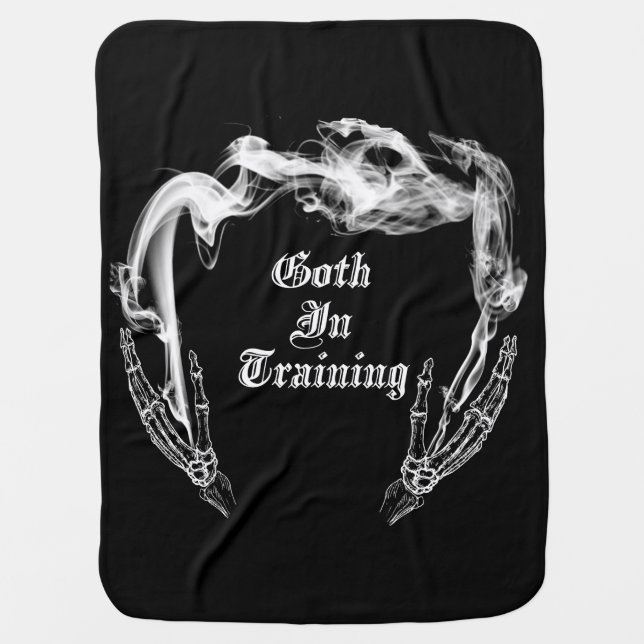 Goth in Training - Goth Baby Clothes Swaddle Blanket (Front)