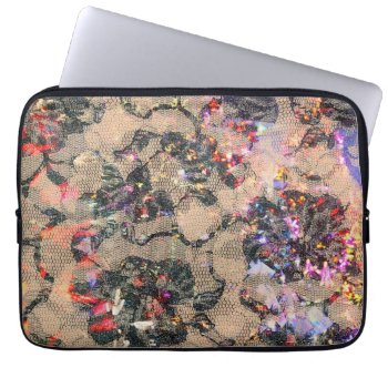 Goth Lace Roses Laptop Sleeve by LeFlange at Zazzle