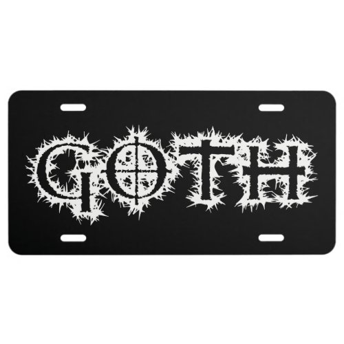 Goth License Plate