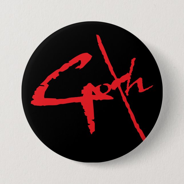 goth_logo pinback button (Front)