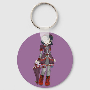 Goth Lolita Girl Keychain