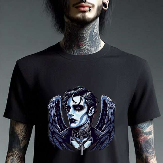 Goth Man Angel Dark Fantasy art T-Shirt (Creator Uploaded)