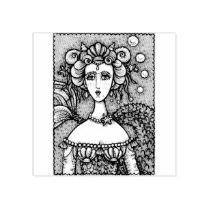 GOTH MERMAID FANTASY RUBBER STAMP *Customize