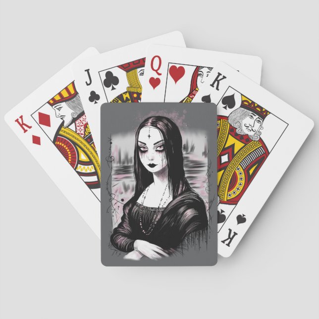 Goth Mona Lisa Poker Cards (Back)