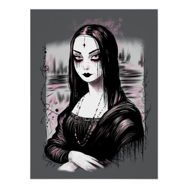 Goth Mona Lisa Poster (Front)