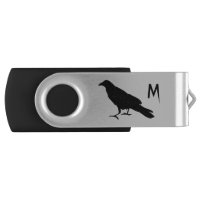 Goth monogrammed crow