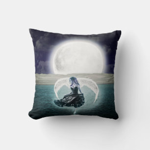 goth moon angel pillow