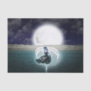 goth moon angel tissue paper