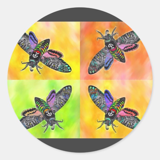 Goth Moth 4 sticker (Front)