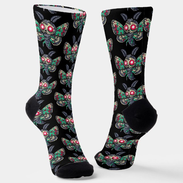 Goth Moth Socks (Angled)