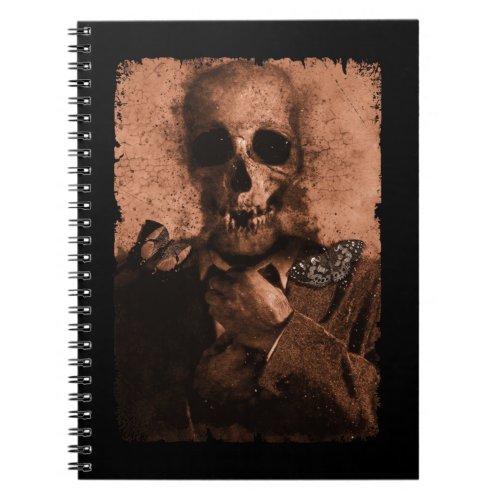 Goth Occult Gothic Horror Portrait Moths Dark Art Notebook
