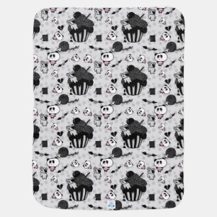 Goth Panda Baby Skull Cupcakes Doodles Blanket