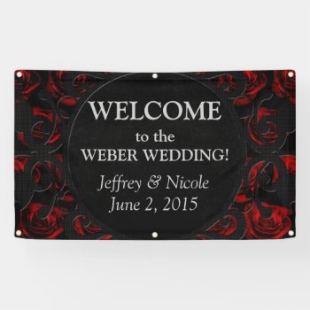Goth Personalized Custom Wedding Banner by My_Wedding_Bliss at Zazzle