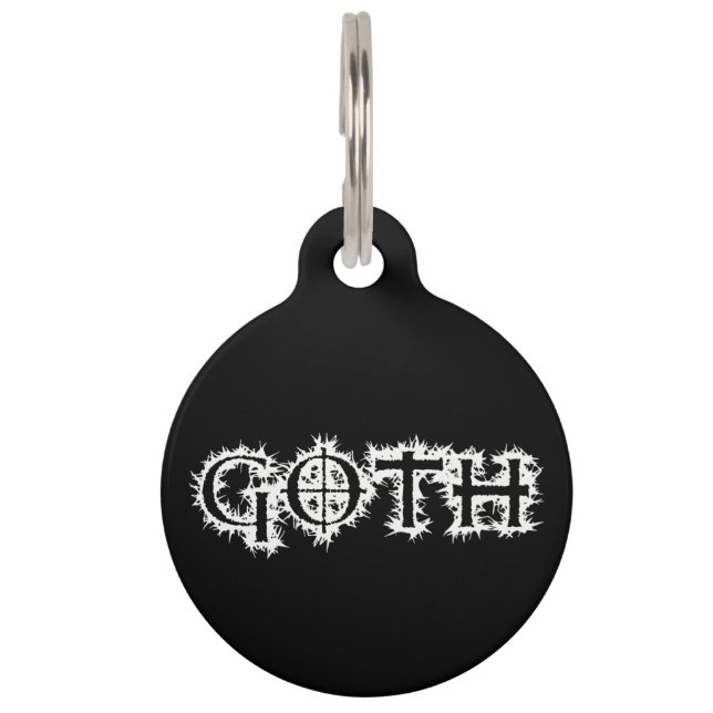 Goth Pet Name Tag (Front)