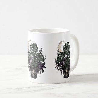 Goth Plant Mom Monstera Crescent Moon Gothic Plant Coffee Mug